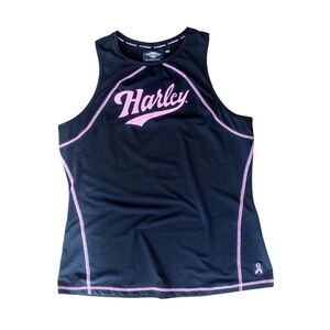 Harley Davidson HD Performance Black & Pink Tank Top Women L